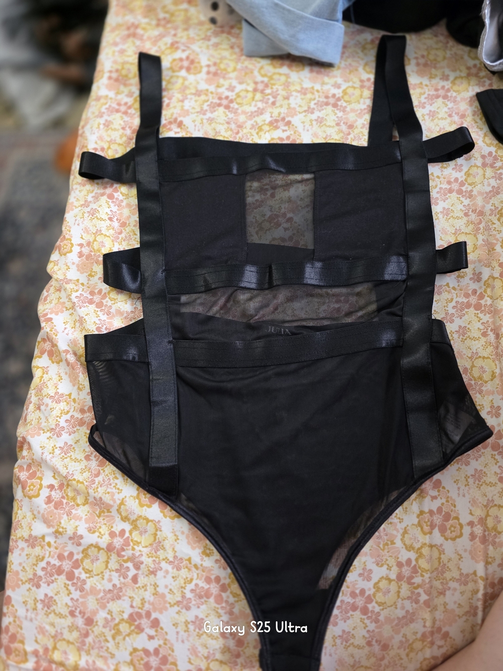 Black Strappy Mesh Bodysuit - Women Intimates & Sleepwear